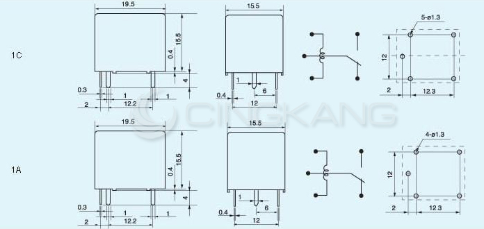 qianji 前继jqc-3f t73-24v 继电器 5脚