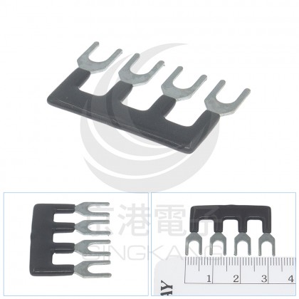 4P短路片1504．間距8.8~9.1條短接片搭配TB15A系列用短路(黑色)
